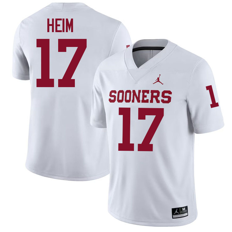 Taylor Heim Oklahoma Sooners Jersey,Oklahoma Sooners Football Uniforms,Jersey-White Taylor Heim Oklahoma Sooners Jersey,Oklahoma Sooners Football Uniforms,Jersey-White